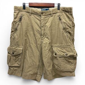 Vtg Polo Ralph Lauren Corduroy Cargo Shorts Men 36 Baggy Gorpcore Paratrooper 90
